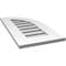 Ekena Millwork Quarter Round Top Right Surface Mount PVC Gable Vent w/ 3-1/2"W x 1"P Standard Frame, 14"W x 28"H GVPQR14X2801SF - alternate 2